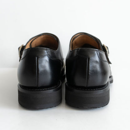 REGAL Monk Strap Leather Shoes Black Size 8.5
