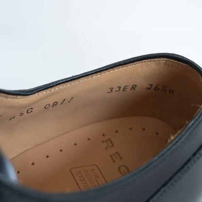 REGAL Monk Strap Leather Shoes Black Size 8.5