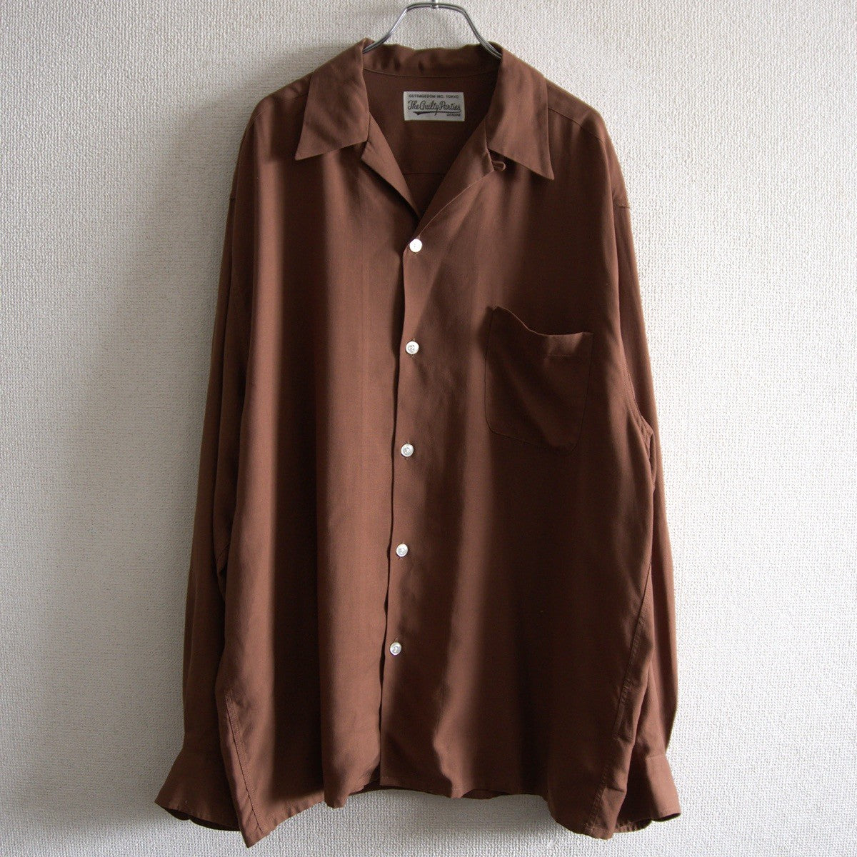 Wacko Maria Long Sleeve Camp Shirt Size XL