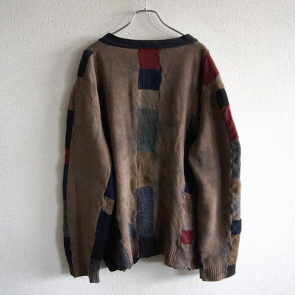 Geoffrey B. Small Remake Patchwork Cardigan Size L