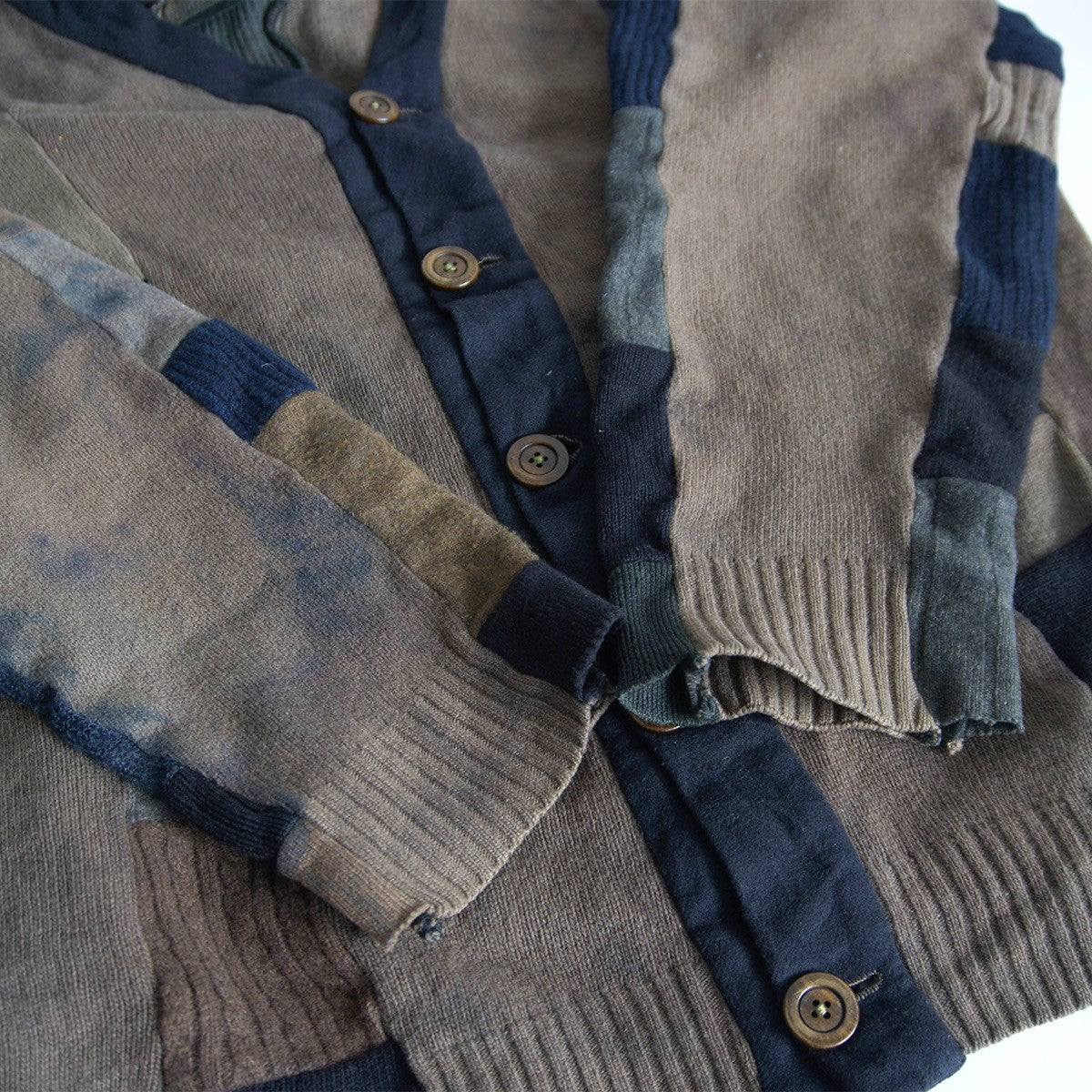 Geoffrey B. Small Remake Patchwork Cardigan Size L