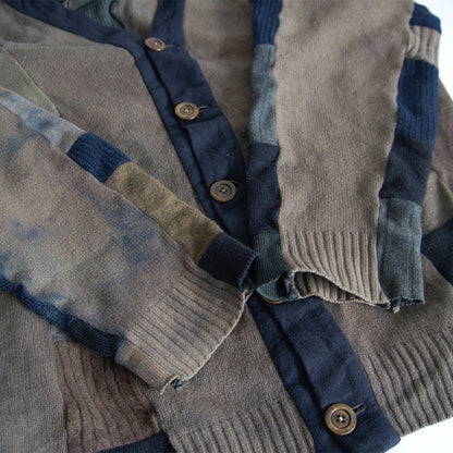 Geoffrey B. Small Remake Patchwork Cardigan Size L