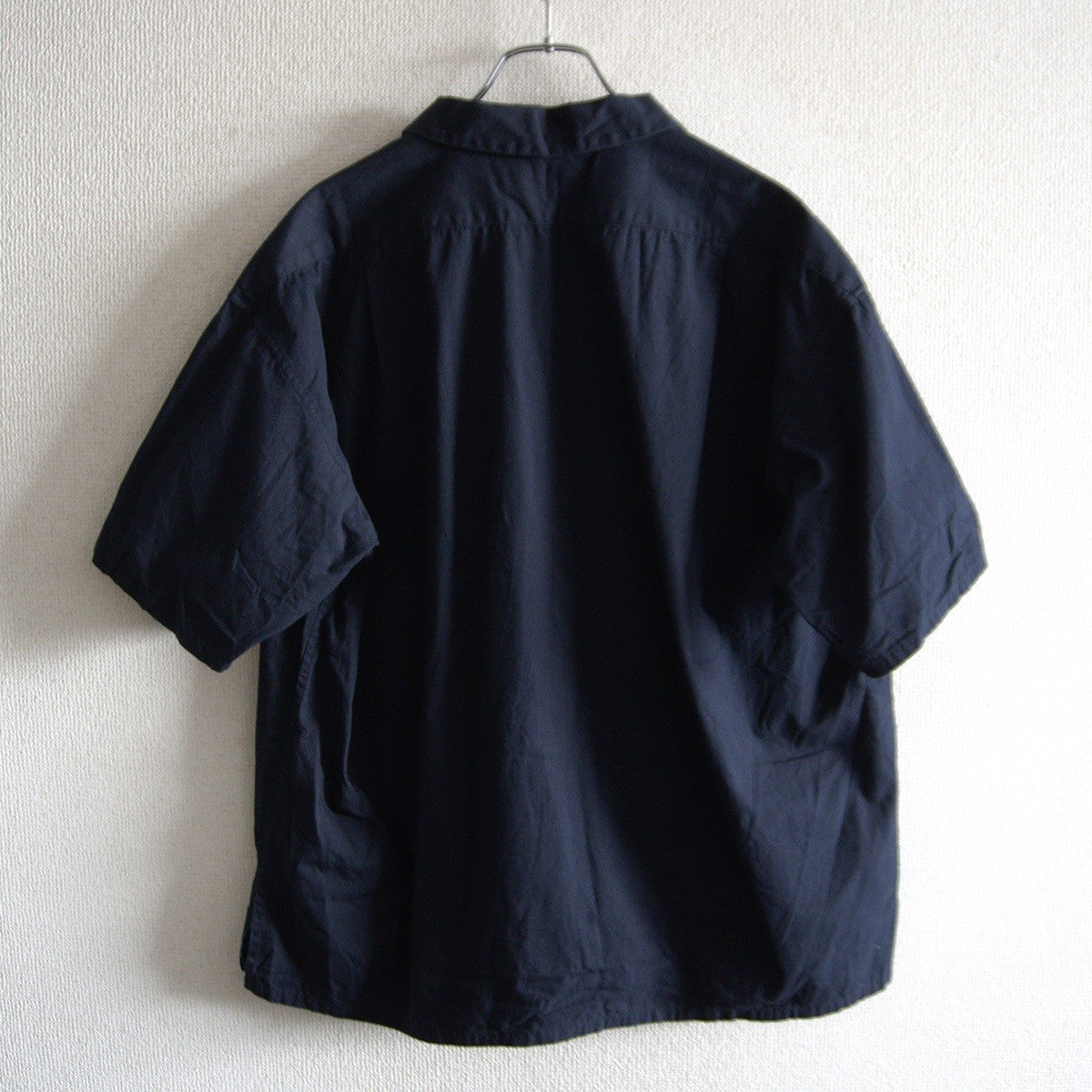 Nigel Cabourn OPEN COLLAR SHIRT COTTON TWILL Blue Size 48