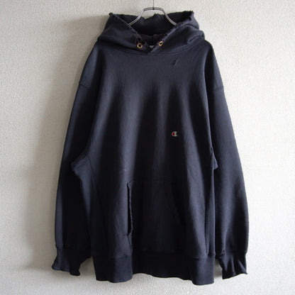 Champion 90S Reverse Weave Hoodie Black Size XL