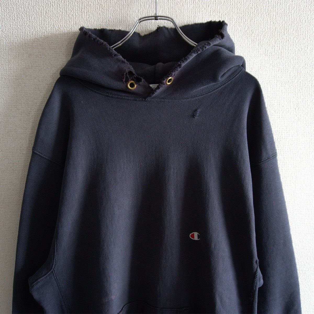 Champion 90S Reverse Weave Hoodie Black Size XL