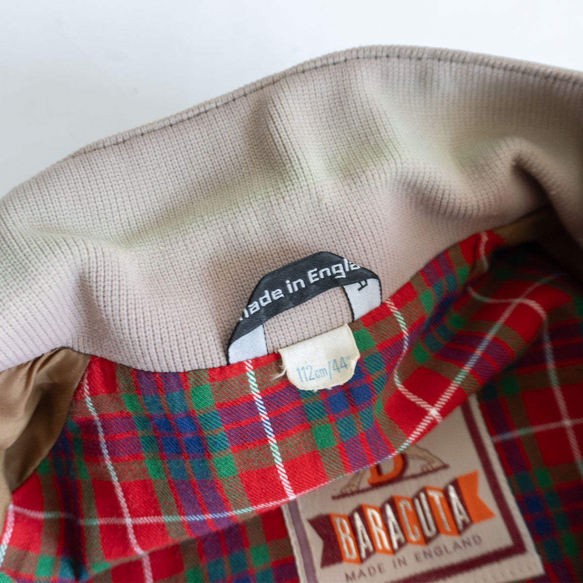 BARACUTA 80s G9 Harrington Jacket Tan Made in England Size S