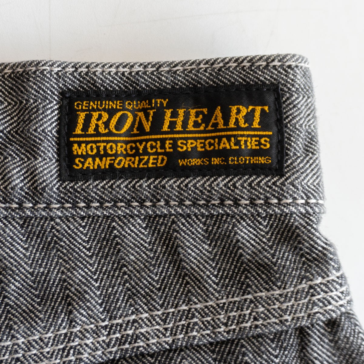 IRON HEART 10.5oz Herringbone Double Knee Logger Size 34