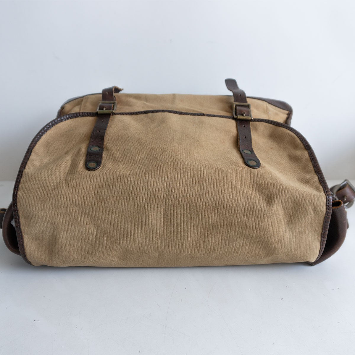 RRL Canvas Leather Shoulder Bag Made in Italy Size ONE SIZE