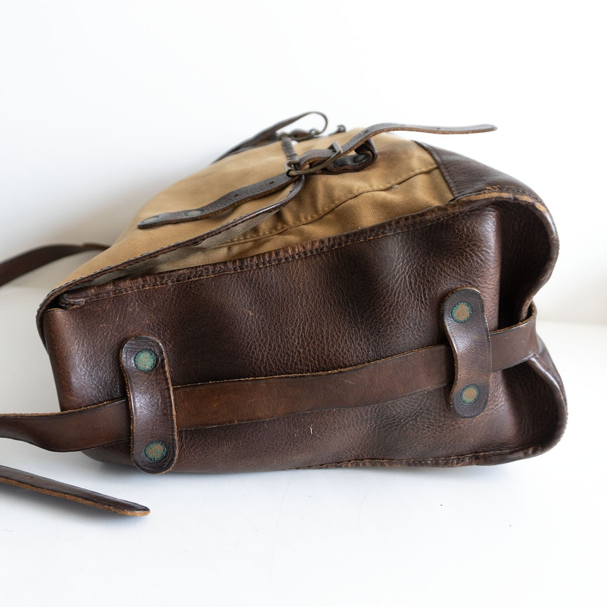 RRL Canvas Leather Shoulder Bag Made in Italy Size ONE SIZE