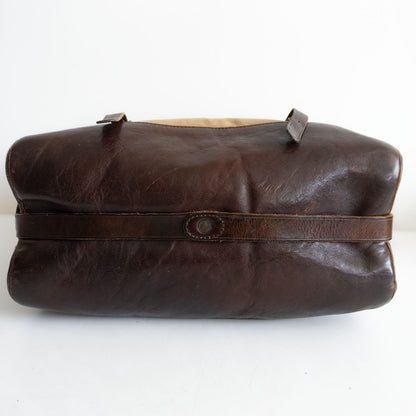 RRL Canvas Leather Shoulder Bag Made in Italy Size ONE SIZE