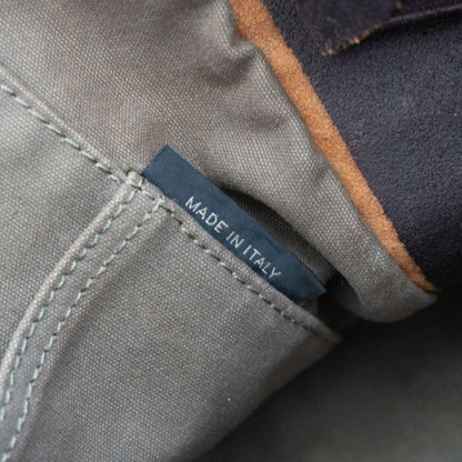 RRL Canvas Leather Shoulder Bag Made in Italy Size ONE SIZE