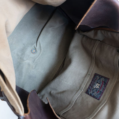 RRL Canvas Leather Shoulder Bag Made in Italy Size ONE SIZE