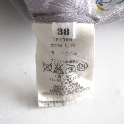 mina perhonen Cross Bird Textile Blouse Size 38