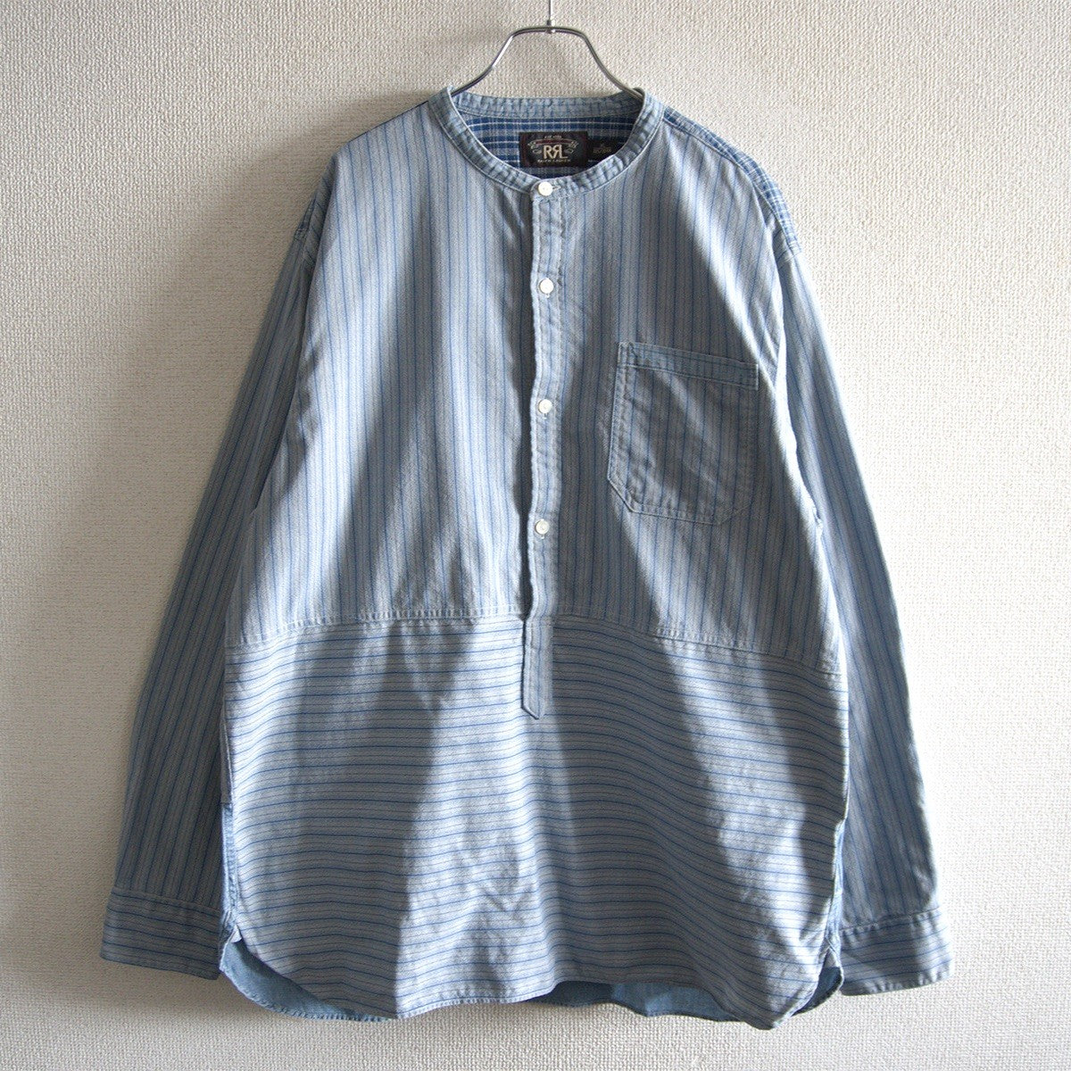 RRL Normandy Popover Patchwork Shirt Size XL