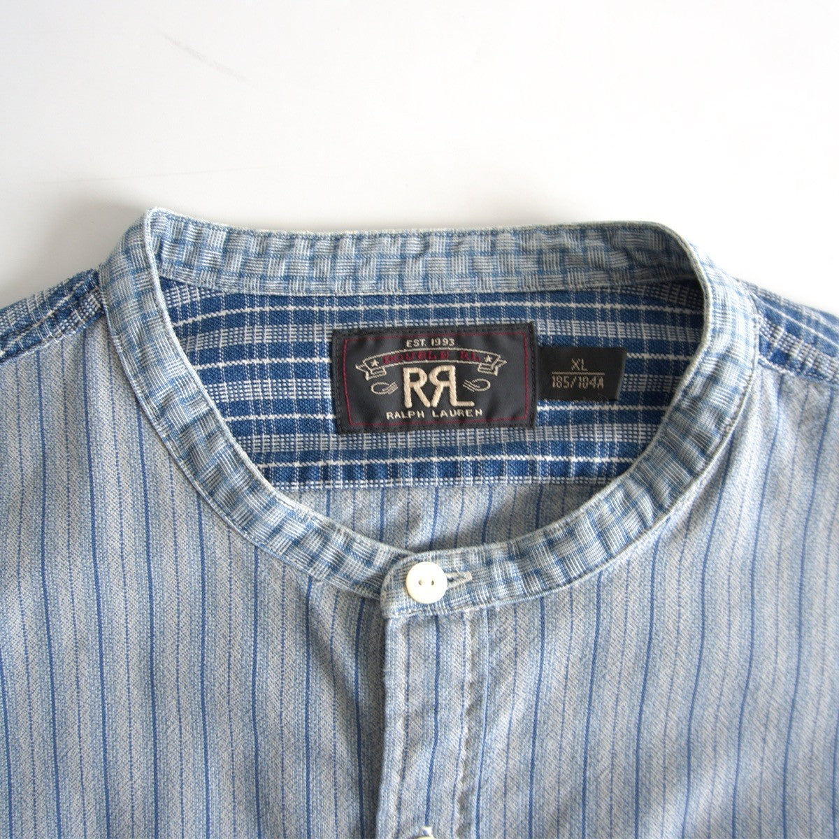 RRL Normandy Popover Patchwork Shirt Size XL