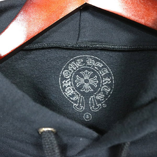 CHROME HEARTS Black Single Sleeve Multi Print Hoodie Size S