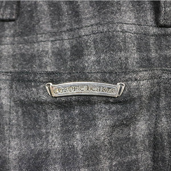 CHROME HEARTS Cross Button 5-Pocket Wool Check Pants Size 32