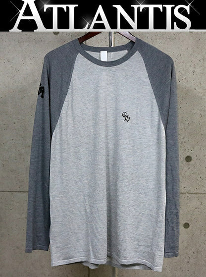 CHROME HEARTS Y NOT Triple Cross Patch Tee Gray Size XL
