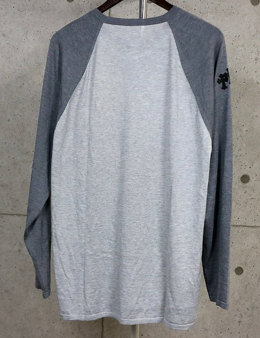 CHROME HEARTS Y NOT Triple Cross Patch Tee Gray Size XL
