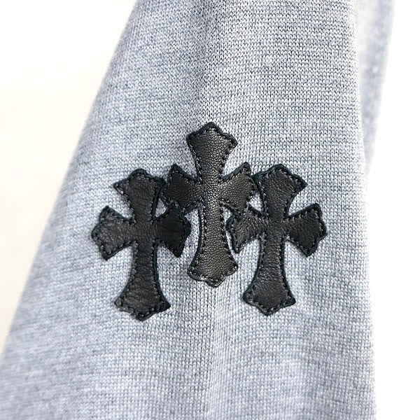 CHROME HEARTS Y NOT Triple Cross Patch Tee Gray Size XL