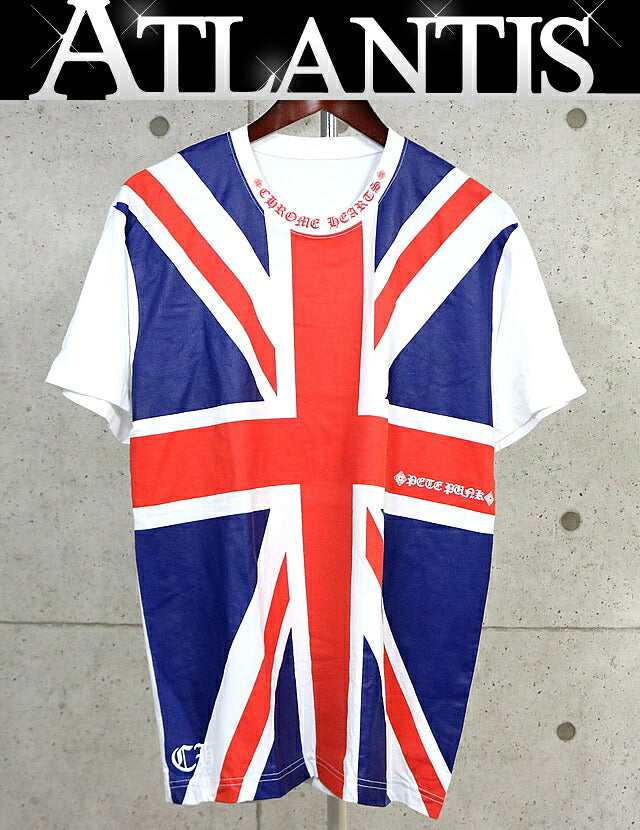 CHROME HEARTS Union Jack T-Shirt Multi-Color Size L
