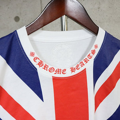 CHROME HEARTS Union Jack T-Shirt Multi-Color Size L