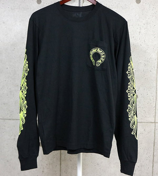 CHROME HEARTS Horseshoe Print Pocket Long Sleeve Tee Size M