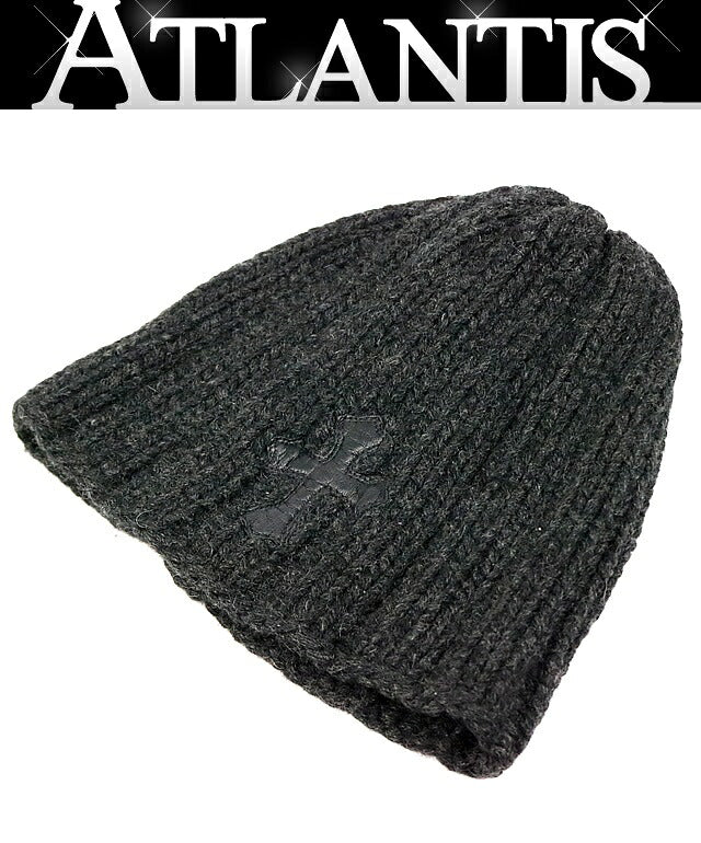 CHROME HEARTS Old Cross Patch Cashmere Beanie Black