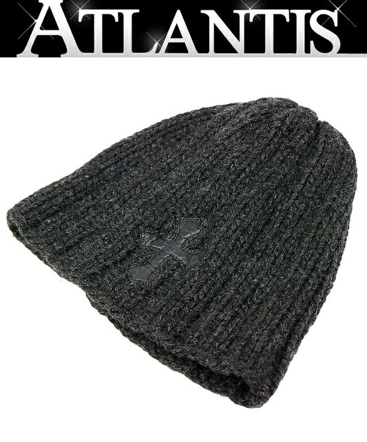 CHROME HEARTS Old Cross Patch Cashmere Beanie Black