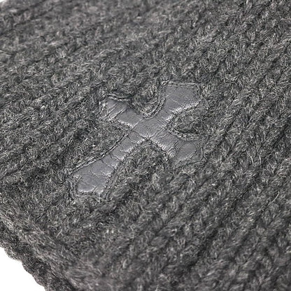 CHROME HEARTS Old Cross Patch Cashmere Beanie Black
