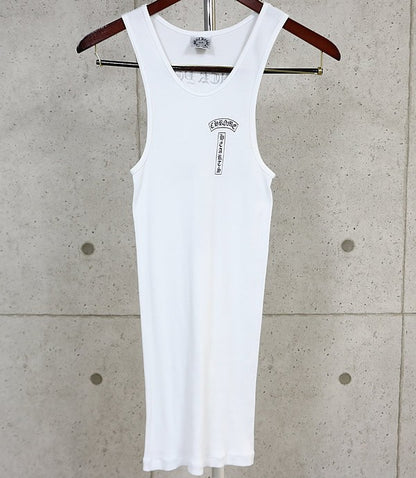 CHROME HEARTS Vintage "FUCK YOU" T-Bar Tank Top White Size M