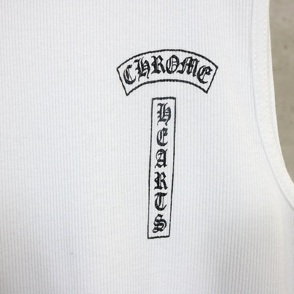 CHROME HEARTS Vintage "FUCK YOU" T-Bar Tank Top White Size M