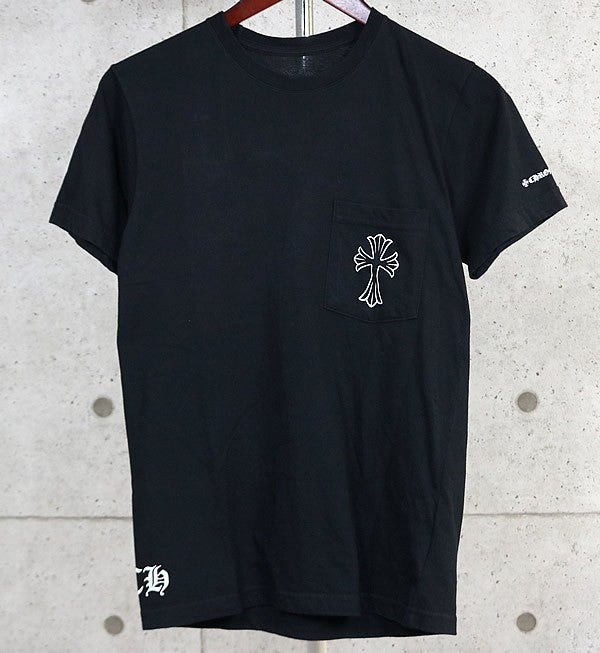 CHROME HEARTS CH Cross Scroll Label T-Shirt Black Size S