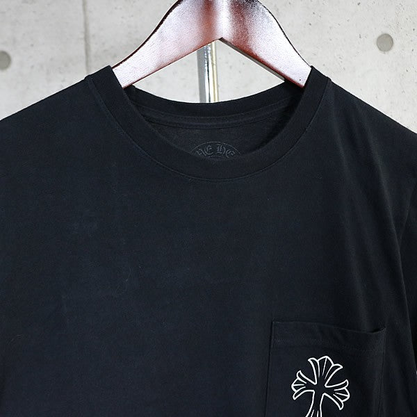CHROME HEARTS CH Cross Scroll Label T-Shirt Black Size S