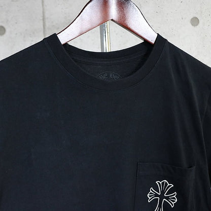 CHROME HEARTS CH Cross Scroll Label T-Shirt Black Size S
