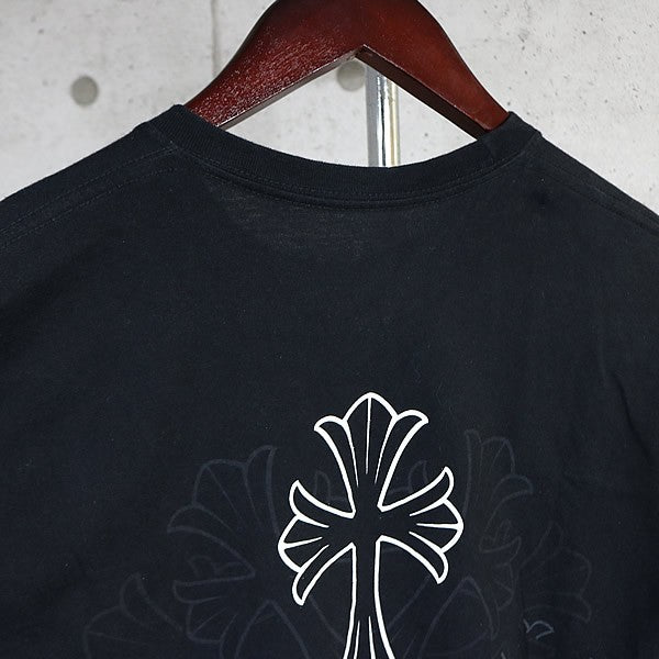 CHROME HEARTS CH Cross Scroll Label T-Shirt Black Size S