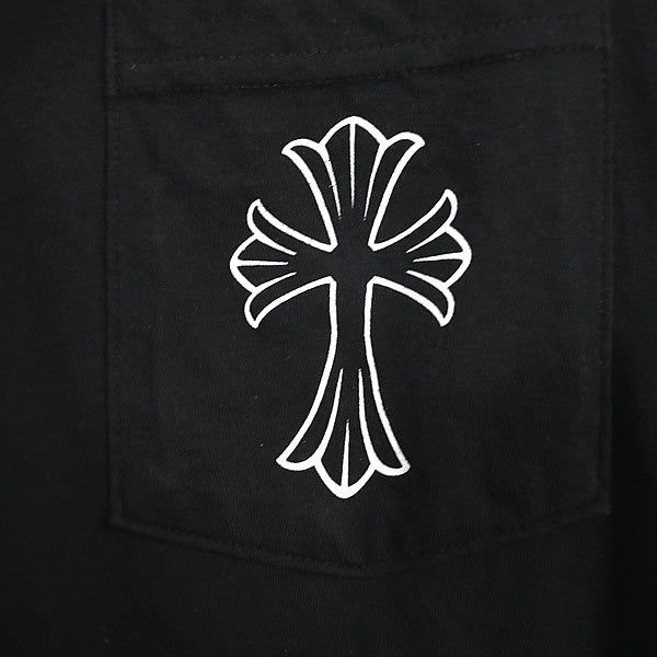 CHROME HEARTS CH Cross Scroll Label T-Shirt Black Size S