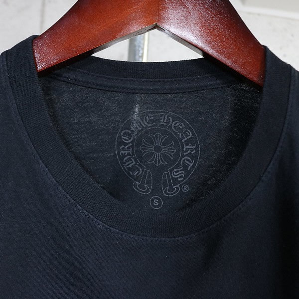 CHROME HEARTS CH Cross Scroll Label T-Shirt Black Size S