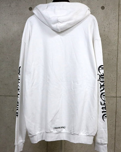CHROME HEARTS White All English Zip Hoodie Size XXL