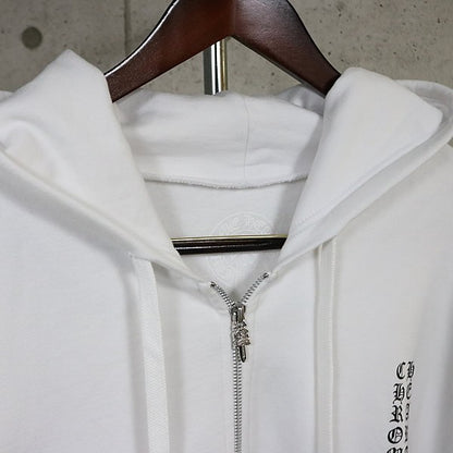 CHROME HEARTS White All English Zip Hoodie Size XXL
