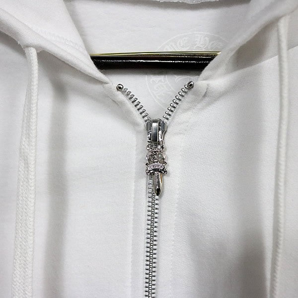 CHROME HEARTS White All English Zip Hoodie Size XXL
