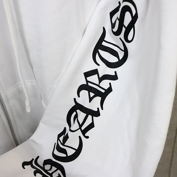 CHROME HEARTS White All English Zip Hoodie Size XXL