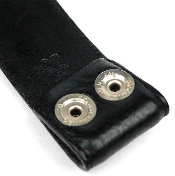 CHROME HEARTS Cemetery Cross Patch Leather Belt Size 32