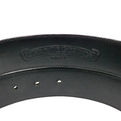 CHROME HEARTS Cemetery Cross Patch Leather Belt Size 32