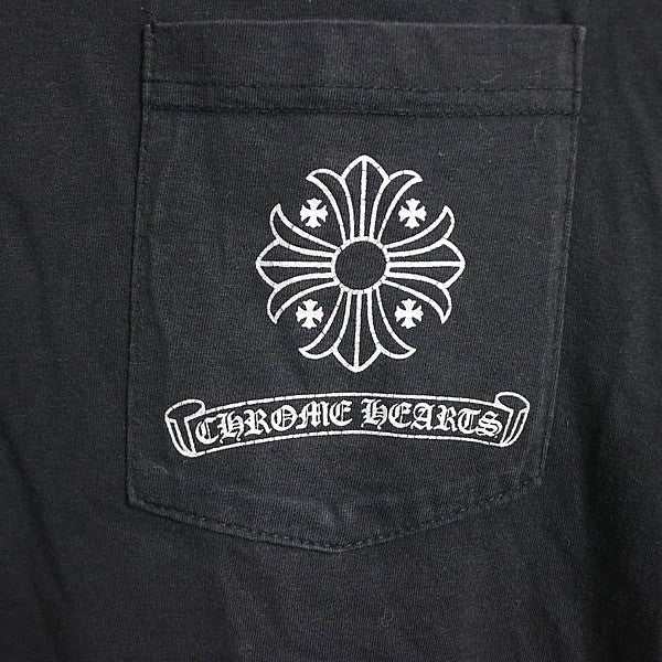CHROME HEARTS CH Plus CH Cross Pocket T-Shirt Black Size S