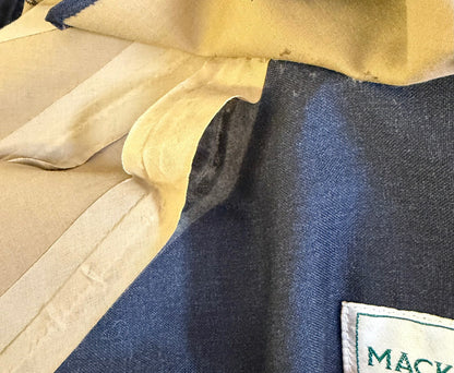 Mackintosh Rubberized Wool Balmacaan Coat Gray Size 38