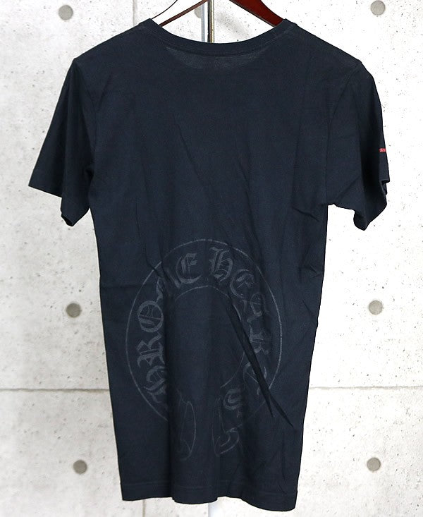 CHROME HEARTS Back Horseshoe Print T-Shirt Black Size S