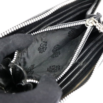 CHROME HEARTS REC F ZIP #2 Zero Pyramid Studs Wallet Black