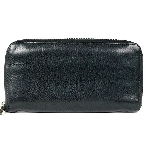 CHROME HEARTS REC F ZIP #2 3 Cemetery Cross Round Zip Wallet