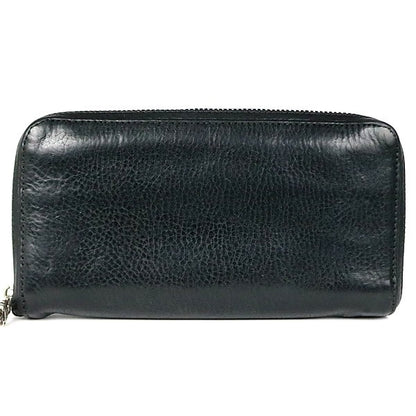 CHROME HEARTS REC F ZIP #2 3 Cemetery Cross Round Zip Wallet